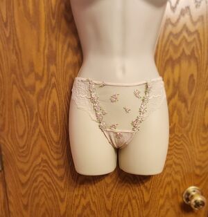 Victoria Secret Floral Embroidered Lace Panties Sz Med NWT Thong Panty